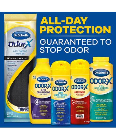 Dr. Scholl's Odor-X Spray-Powder (4.7 oz) | All-Day Odor Protection & Sweat Absorption - Buy Online on SooperMarket.com