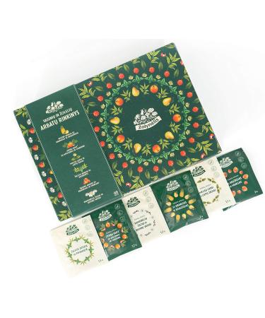 Acorus | Meadow Tea Set | Fruit and Herbal Tea Gift Set of Six Different Flavours | Large Selection Tea Box | Green Tea Set Various Occasions | 60 Tea Bags Meadow Fruit and Herbal Assorted Tea
