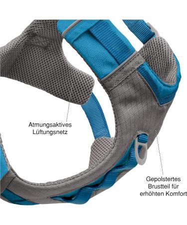 Kurgo Journey Air Dog Harness - Padded Chest & Back Handle for Active Dogs - Size XL Blue | International Shipping Available - Buy Online on SooperMarket.com