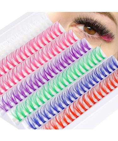 140Pcs CC Curl Colored Lash Clusters for DIY Eyelash Extensions | ALPHONSE Style A - 6 Colors - Buy Online on SooperMarket.com