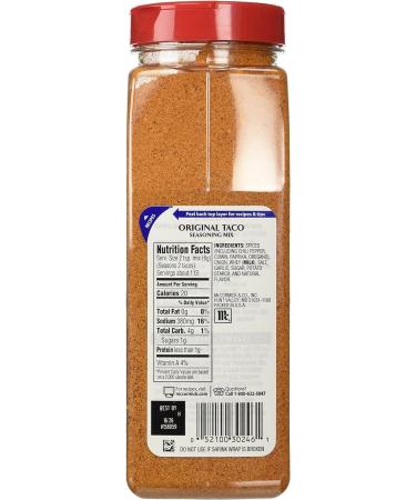 McCormick Original Taco Seasoning Mix 680g Tub - Authentic Flavor for Tacos - Buy Online on SooperMarket.com