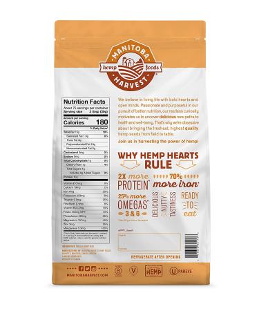 Manitoba Harvest Hemp Hearts 5lb - Raw Shelled Hemp Seeds, 10g Protein, 12g Omegas, Non-GMO, Gluten-Free - Buy Online on SooperMarket.com