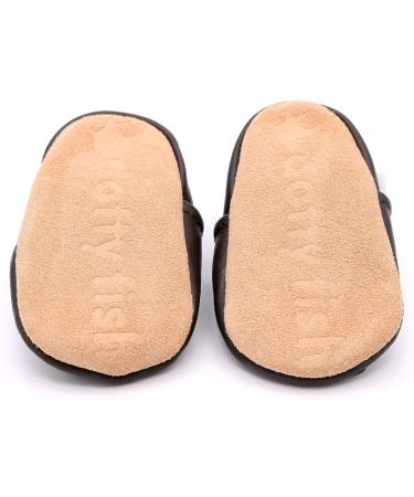 Dotty Fish Soft Leather Baby Shoes for Boys | Non-Slip Toddler Shoes | Green Dinosaur Design | 4-5 Years - Buy Online on SooperMarket.com