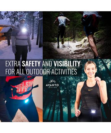 AVANTO Clip On Running Light Classic - 200 Lumen LED, 1hr Use, USB Rechargeable - Night Running Gear for Runners - 2 Pack - Buy Online on SooperMarket.com