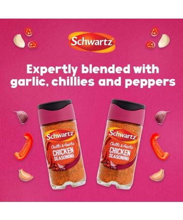 Schwartz Chicken Seasoning Chilli & Garlic 48g - Spicy blend for delicious chicken dishes - Buy Online on SooperMarket.com