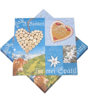 HEKU 100 napkins 3-layer 33x33cm i sucking hard and practically packaged i ideal for weddings anniversaries and special occasions Wiesn 33x3cm Wiesn