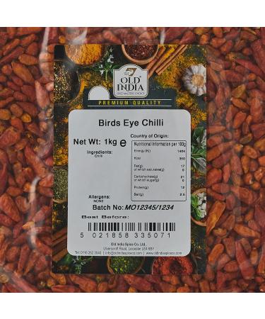 Old India Birds Eye Chilli 1 Kg - Premium Quality Spices | Buy Online Now - Buy Online on SooperMarket.com