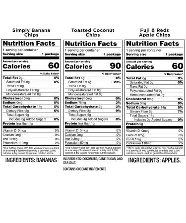 Bare Baked Crunchy Fruit Snack Pack - Gluten Free - Apples, Bananas, and Coconut Flavors - 0.53 Ounce (Pack of 16) - Multi-Fruit Snack Pack - Buy Online on SooperMarket.com