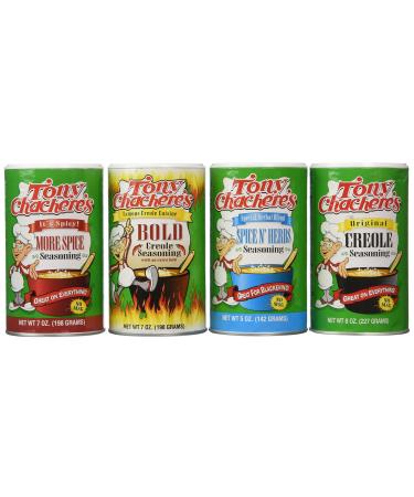 Tony Chachere Seasoning Blends, Variety Pack, 4 Count Variety Pack 4 Piece Assortment
