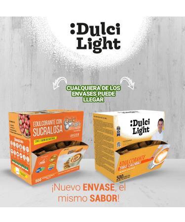 Dulci Light Sucralose Sweetener Sticks - 500 Calorie-Free Natural Sugar Substitute for Drinks & Food - Individually Packed - Buy Online on SooperMarket.com