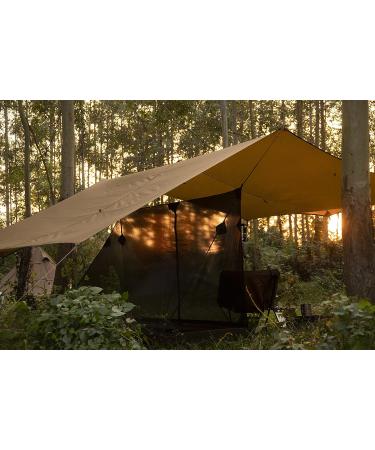OneTigris Bulwark Camping Tarp | 100% Waterproof Bushcraft Shelter | Lightweight Hammock Rain Fly | Large 12.8ft x 9.5ft | Coyote Brown - Buy Online on SooperMarket.com