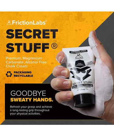 Friction Labs Quick Grip Secret Stuff Liquid Chalk 75mL - Made in USA - Skin Friendly - Ideal for Rock Climbing, Weightlifting, Gym, Tennis - Trusted by Pro Athletes - Best Workout Chalk (Alcohol-Free) - Buy Online on SooperMarket.com