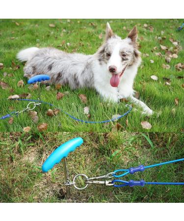 Petphabet Intestepflock Insertspirale - 3m Dog Leash with Floor & Earth Anchor | Teal Tie Out for Outdoor Use - Buy Online on SooperMarket.com
