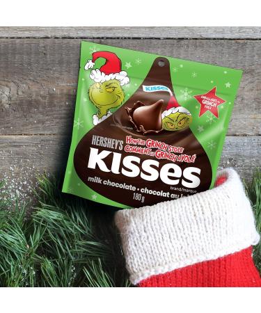 HERSHEY'S KISSES Grinch Milk Chocolate - Christmas Candy Stocking Stuffers 180g - Buy Online on SooperMarket.com