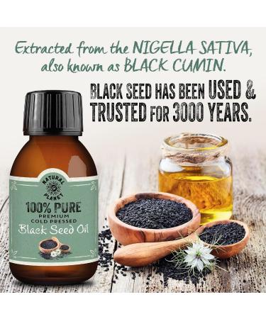 Natural Planet Black Seed Oil 100ml - Cold Pressed, High Strength Thymoquinone, Nigella Sativa - Non-GMO, Cruelty Free - Buy Online on SooperMarket.com