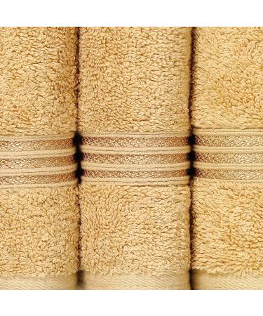 Superior Premium Egyptian Cotton 6-Piece Bath Towel Set - Luxurious Gold Towels - Buy Online on SooperMarket.com