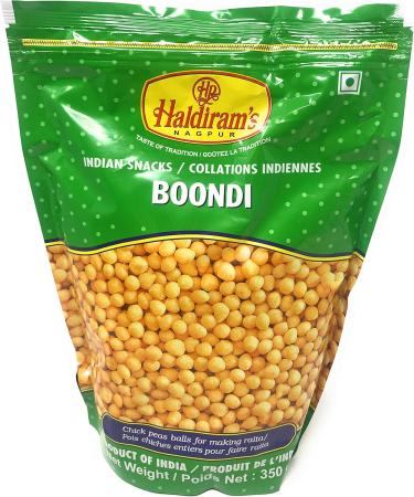 Haldiram's Indian Snacks Boondi - Chickpea Balls for Making Raita - 350 Grams - Buy Online on SooperMarket.com