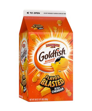 Goldfish Flavor Blasted Xtra Cheddar Crackers 30 oz - Snack Crackers | Buy Online - Buy Online on SooperMarket.com