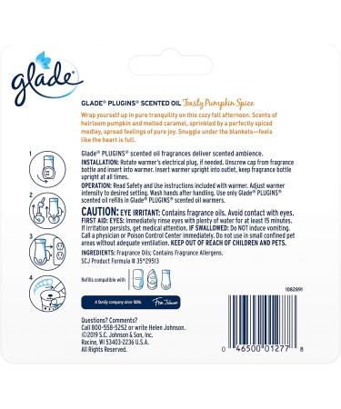 Glade PlugIns Scented Oil Refill - Toasty Pumpkin Spice 5 CT | Limited Edition Air Freshener | 3.35 FL OZ Total - Buy Online on SooperMarket.com