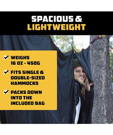 Wise Owl Outfitters Hammock Bug Net - Premium Waterproof Mesh Netting with Double-Sided Zipper for Hammocks - Essential Camping Gear in Black - Buy Online on SooperMarket.com