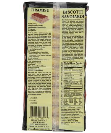 Alessi Savoiardi Lady Fingers 7oz (Pack of 12) - Premium Italian Biscuits - Buy Online on SooperMarket.com