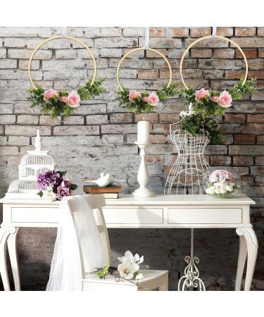Sntieecr 12 Pack Bamboo Floral Hoop Rings for DIY Wedding Decor - 10 & 12 Inch Sizes - Ideal for Dream Catchers and Wall Hanging Crafts - Buy Online on SooperMarket.com