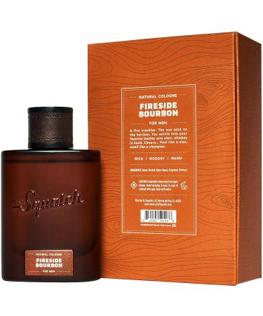 Dr. Squatch Fireside Bourbon Men's Cologne - Cedarwood, Clove & Patchouli Fragrance - Natural & Sustainable - Buy Online on SooperMarket.com