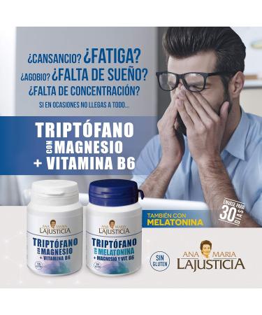 Ana Maria Lajusticia Tryptophan with Magnesium & Vitamin B6 60 Tablets - Buy Online on SooperMarket.com