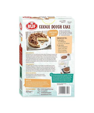 RUF Cookie Dough Cake - No Bake Cream Cheese & Chocolate Chips Includes Cake Tin 325g - Buy Online on SooperMarket.com