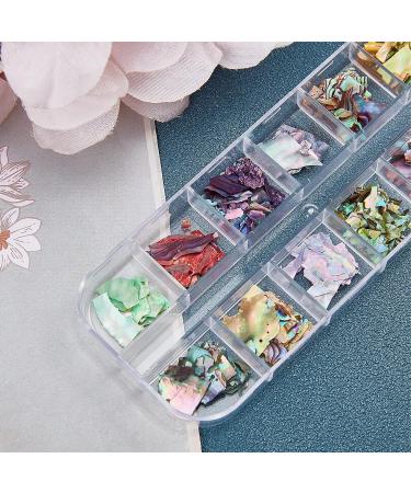 NICENEEDED 12 Colors Abalone Seashell Nail Art Flakes - Style 2 - Buy Online on SooperMarket.com