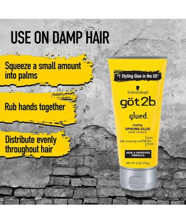 Got2b Spiking Glue 6oz | Strong Hold Styling Gel for Spiky Hair - International Shipping Available - Buy Online on SooperMarket.com