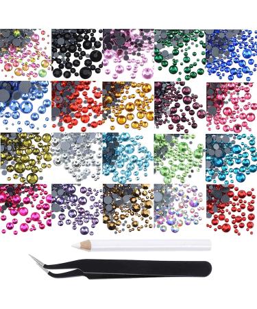 6800+PCS Mixed Sizes Hotfix Rhinestones Crystal Kit for DIY Shoes, Clothes & Bags - Includes Tweezers and Picking Pen - 22 Colors Available - Buy Online on SooperMarket.com