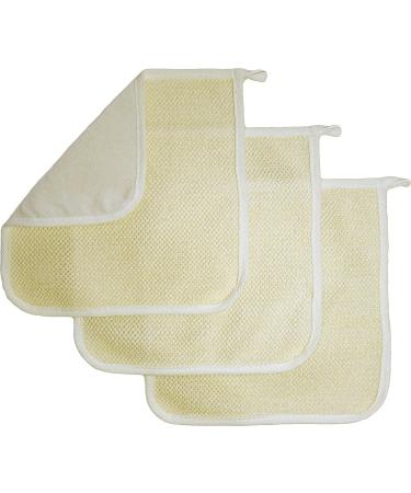 3 pcs Dual-Sided Exfoliating Scrubber & Terry Cloth Towel Set for Home Spa - Gentle Exfoliation for Face & Body - Shower Scrubber for Dead Skin Removal - Ideal for Skin Care - Buy Online on SooperMarket.com