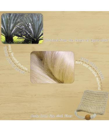 Pack of 6 Exfoliating Natural Sisal Soap Saver Bags for Shower & Bath - Buy Online on SooperMarket.com