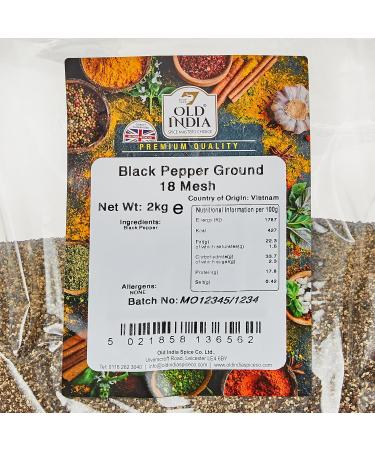 Old India Black Pepper Ground 18 Mesh - 2kg - Buy Online on SooperMarket.com