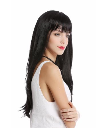 WIG ME UP GF-W2274-1 Jet Black Long Straight Ladies Wig with Sexy Bangs - Shop Now for International Shipping - Buy Online on SooperMarket.com