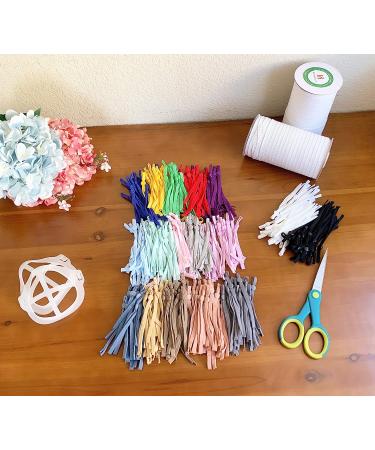 HomyBasic 150 Pcs Adjustable Elastic String for Masks 1/4 inch Mix-Rainbow - Soft Stretch Cord for Sewing Mask - Buy Online on SooperMarket.com