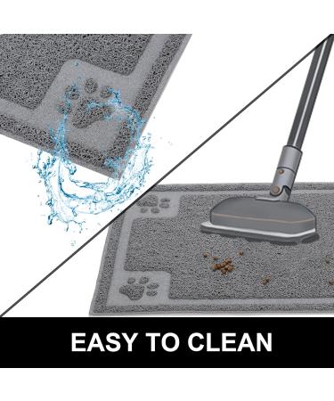 Suhaco Non-Slip Waterproof Pet Feeding Mat 60 x 40 cm (L) Grey - Easy to Clean, Prevents Food Spills and Water Messes - Buy Online on SooperMarket.com