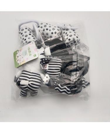 Eikada Baby Rattling Toys - High Contrast Black & White Newborn Plush Toys for Car Seat Baby Bed & Stroller (3 Pack) - Buy Online on SooperMarket.com