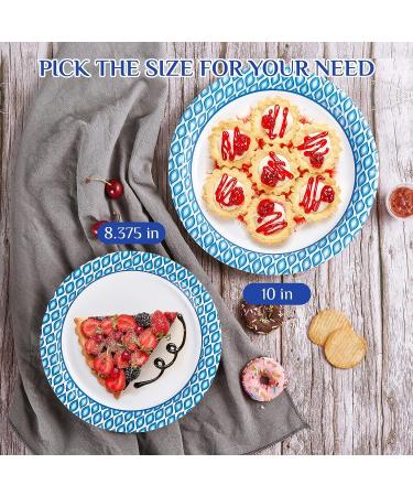 MUCHII 8.375 Inch Disposable Paper Plates 300 Count - Soak-Proof & Cut-Proof for Family Gatherings, Parties, Picnics - 300 Pack - Buy Online on SooperMarket.com