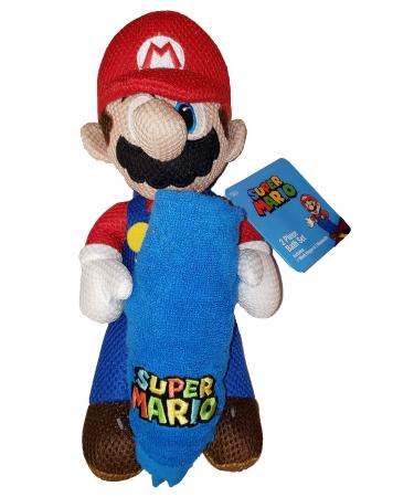 Jay Franco & Sons Super Mario 2 Piece Bath Set Mesh Hugger & Washcloth