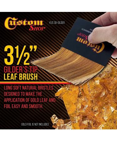 Custom Shop Gilders Tip Brush for Gold Leaf Artwork & Sign Lettering - Artist Decoration & Frame Restoration - Metallic Silver Flakes - Buy Online on SooperMarket.com
