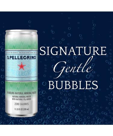 S.Pellegrino Sparkling Natural Mineral Water 11.15 Fl. Oz - Pack of 24 - Buy Online on SooperMarket.com