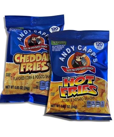 Cheddar & Hot Fries Snacks Value Pack by Tribeca Curations | 120 Cal Packs | 24 Bags Each - Buy Online on SooperMarket.com