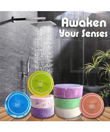 Aromatherapy Shower Steamers Gift Set - 12 Therapeutic Shower Bombs with Essential Oils | Long Lasting Vapor Tablets for Home Spa Therapy - Buy Online on SooperMarket.com