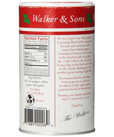 Slap Ya Mama Cajun Seasoning White Pepper Blend 8 oz - Authentic Louisiana Flavor, Pack of 1 - Buy Online on SooperMarket.com