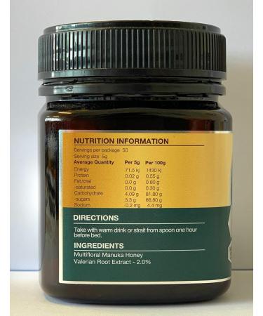 Manuka Honey & Valerian 250g MGO 100- World's Innovation for Your Health Manuka Honey Enriched with Valerian Extract - Buy Online on SooperMarket.com