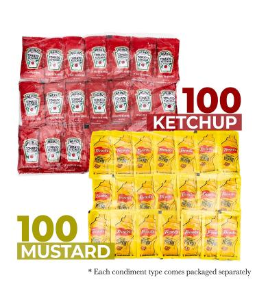 Grab-n-Go Condiment Packs - 200 Single Serve Ketchup and Mustard Packets for Picnics, BBQs, and Travel - Buy Online on SooperMarket.com