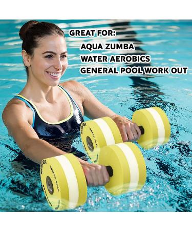 Water Gear Hydro Buoys - Yellow/White - Upper Body Pool Exercise for Back, Arms & Chest - Buy Online on SooperMarket.com