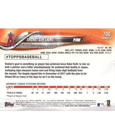 2018 Topps Shohei Ohtani Rookie Card #700 - Baseball Collectible - Buy Online on SooperMarket.com
